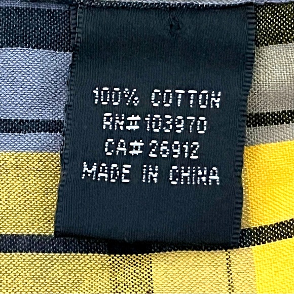 OBEY Women’s Plaid Lightweight Cotton Button Up Shirt Size L Yellow Streetwear - Picture 10 of 12